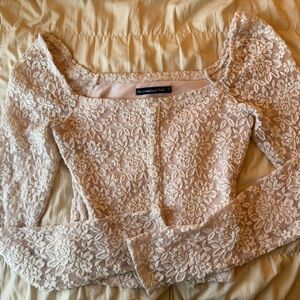 Abercrombie & Fitch Cream Lace Robe